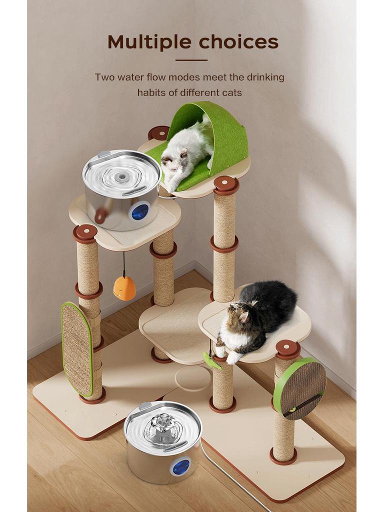 Stainless Steel 3.2L Automatic Pet Water Fountain with Filter for Cats and Dogs