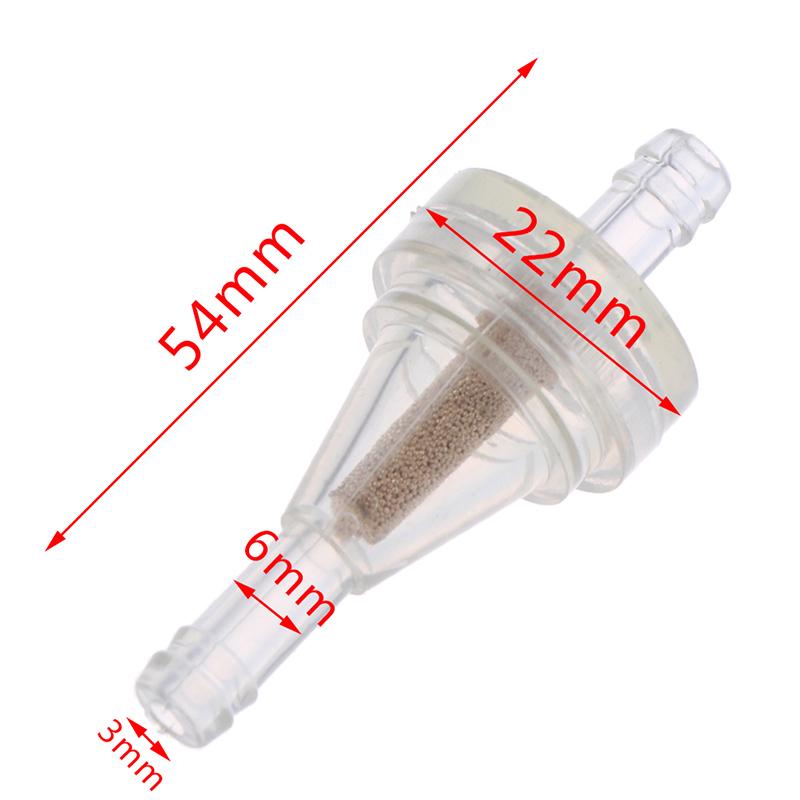 1/4 "Inline Klar Gas Filte 6Mm Universal Motorrad Gas Benzin Heizöl Filter