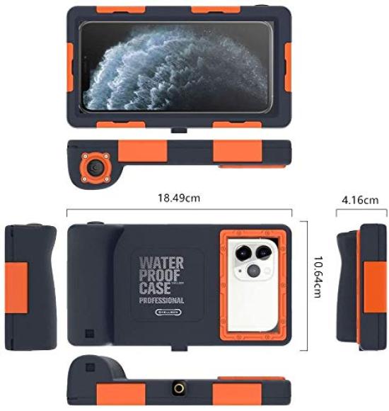 Waterproof Case for iPhone IPX8 Standard Waterproof Level Suitable for Underwater Photography and Photos Up To 15m Depth Includes Smartphone Pouch - -