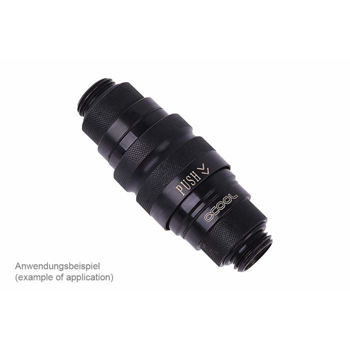 Alphacool Eiszapfen Connecteur Valve - Quick Coupling Male G1/4 AG - Deep Noir 17440