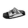 Fashion Flat Women's Slippers 2025  Fashion Luxury Double Buckle Platform Sandals Summer Casual Comfortable Outdoor Beach Women's Shoes