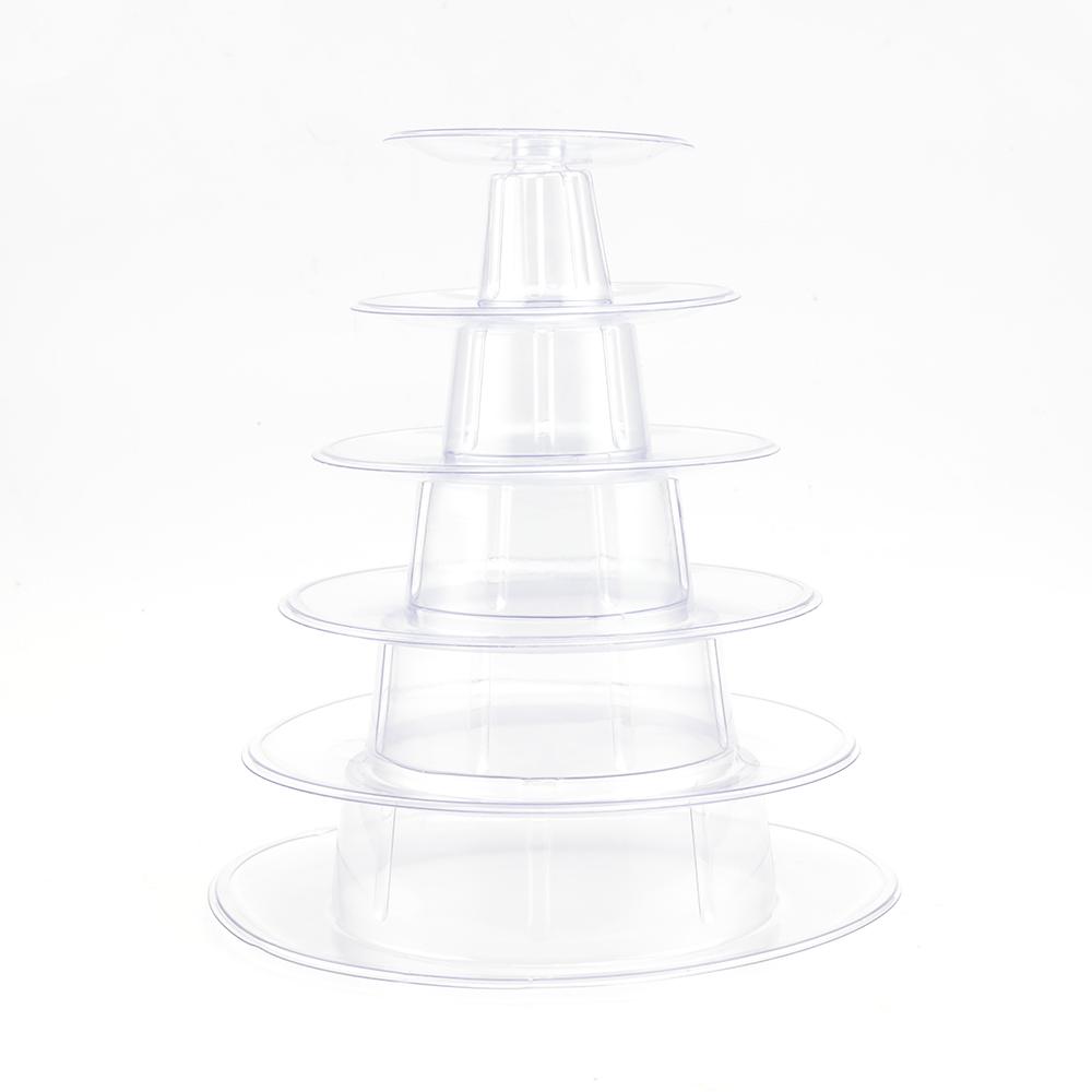 6 Tiers Round Macaron Tower Stand Cake Display Rack for Wedding Party Decor