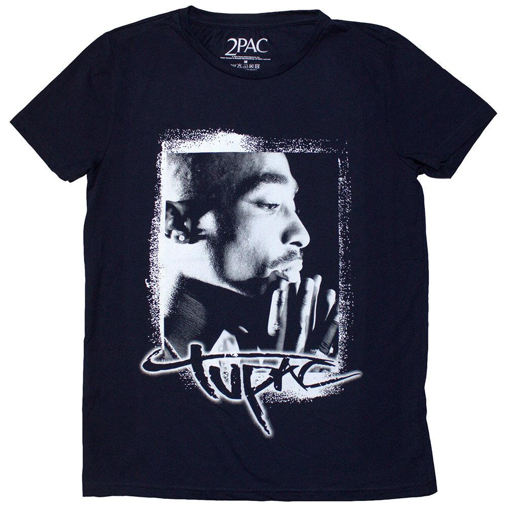 Tupac Ladies TShirt Spray Photo (Large) S