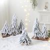 Mini Christmas Tree Snowing Ornament for Desktop Decoration