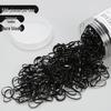 Child-Friendly Durable Hair Ties, 500-Pack, Damage-Free, Mixed Colors & Black, Extra Thick