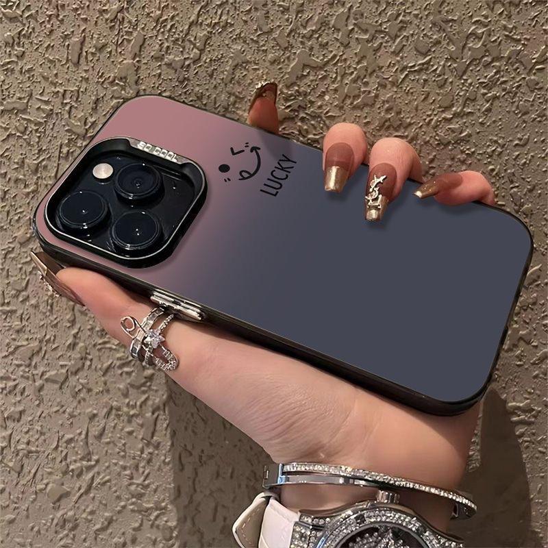 Gradual change smiley face applies to Apple 11promax mobile phone case iPhone11plus lucky 11 creative 11 trend 11