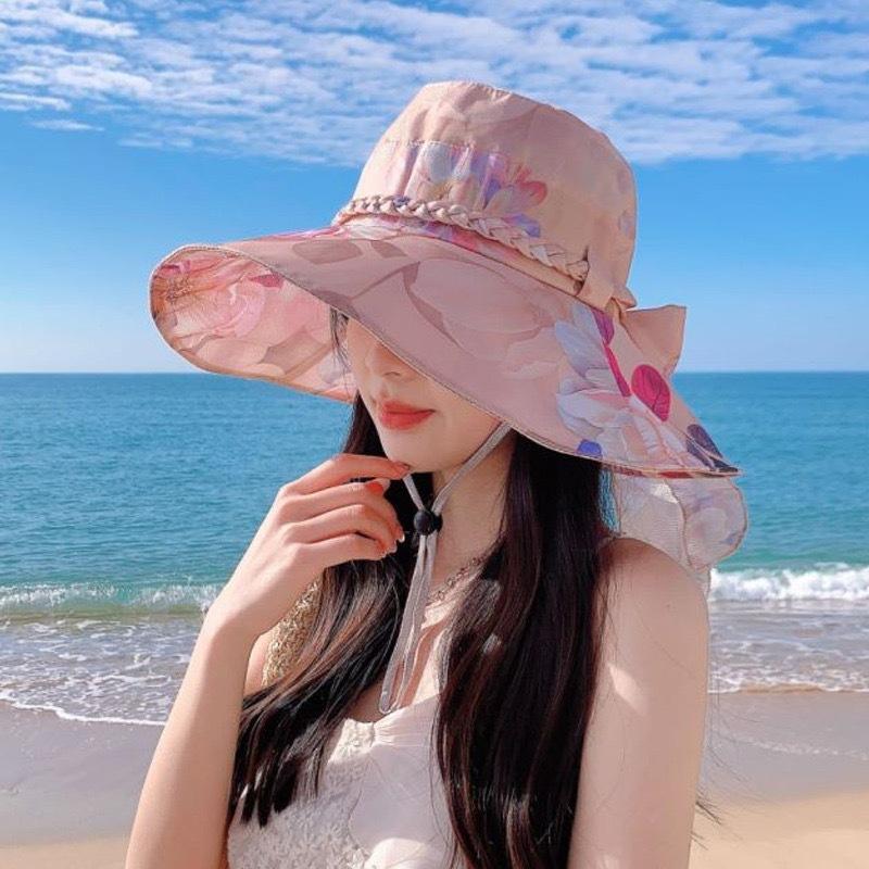 Women Summer Mesh Breathable And Foldable Fisherman Hat Outdoor Large Brim Sun Protection Hat Outdoor Beach Travel Cap