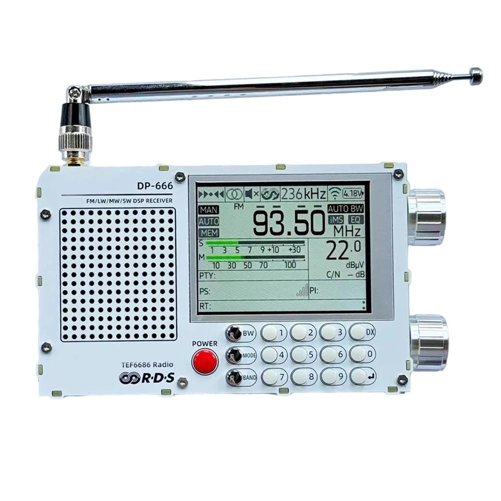 The portable FM/AM radio DP666 is equipped with the advanced TEF6686 chip, providing superior tuning capabilities and functionality.