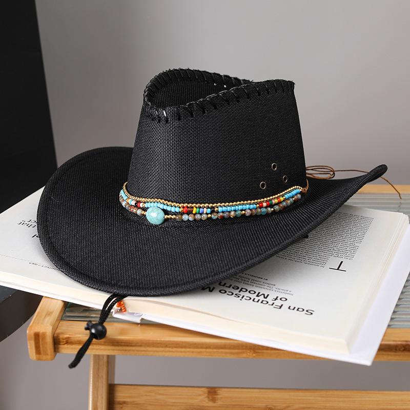 JYL TS DIY Woven Cowboy Hat Outdoor Sun Protection Woven Straw