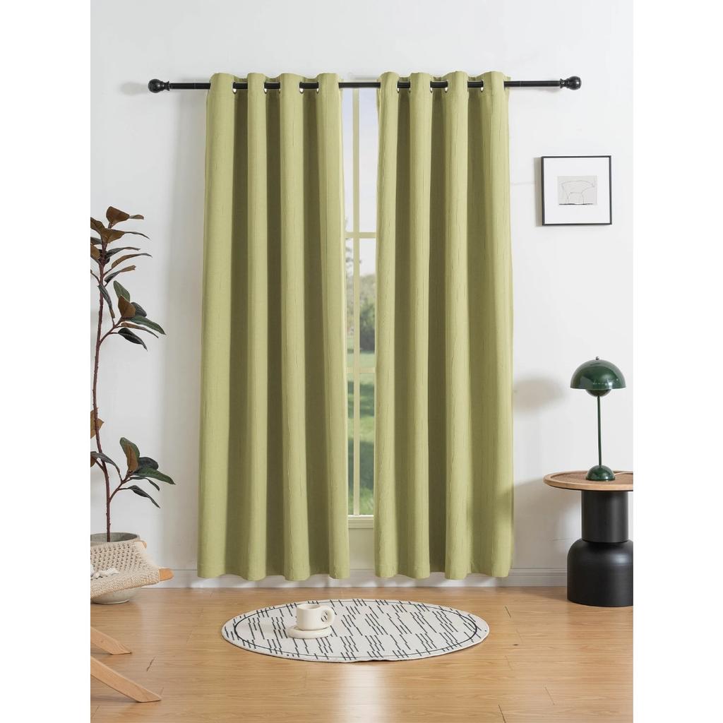 1pcs Minimalist Style Solid Color Insulation and Sunscreen Curtains Suitable for Bedrooms, Living Rooms, Balconies