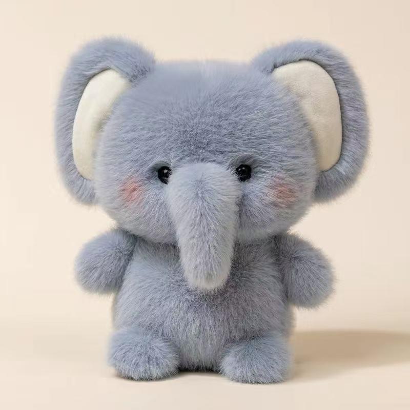 Kawaii Soft Plush Doll Pillow Animal Series - Elephant Pig Dog Sheep Penguin Raccoon Cat - Cute Toy Gift for Boys & Girls