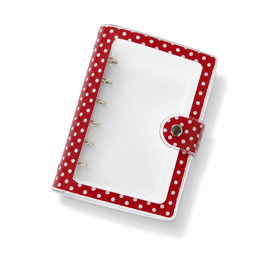 Clear Polka Dot Clear Binder PVC Loose-Leaf Notebook Cover  Kpop Photocard Collection
