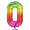 Balon Folie Număr Jelly Gradient Curcubeu de 40 de Inchi pentru Decorațiuni de Ziua de Naștere
