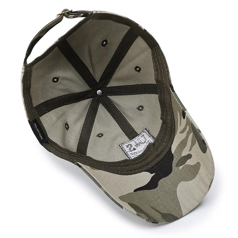 Unisex Camouflage Baseball Cap Spring Autumn Sun-Shading Casual Hat Cotton Breathable Lightweight Outdoor Running Hat