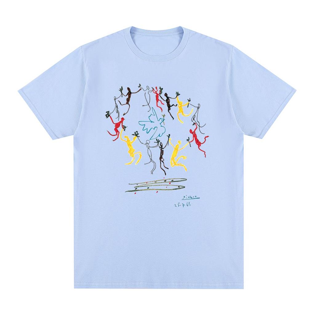 Picasso Vintage Tshirt Graffiti Harajuku Street HipHop Cotton Men T Shirt New Tee Tshirt Womens Tops