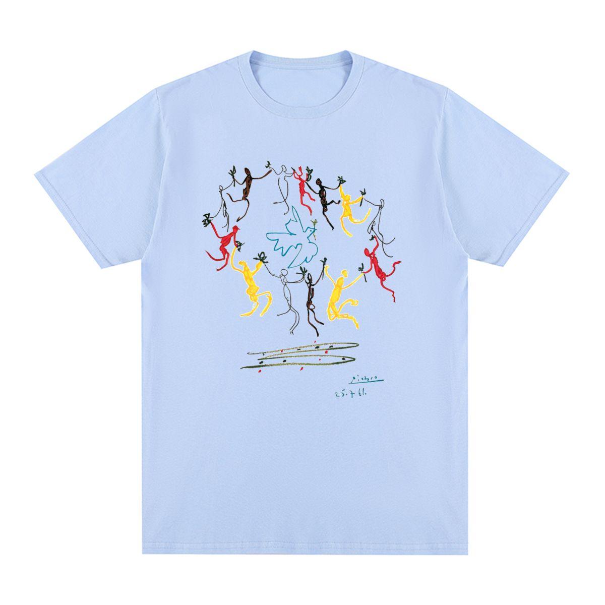 

Picasso Vintage Tshirt Graffiti Harajuku Street HipHop Cotton Men T shirt New Tee Tshirt Womens Tops 4XL