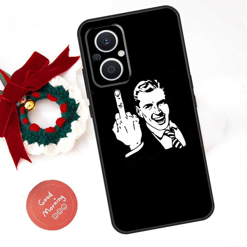 Middle Finger Funda For OPPO Reno 14F 14 13 12 11 10 Pro 11F 12F 13F 7 8 Lite OPPO Find X8 X5 X9 Pro Case