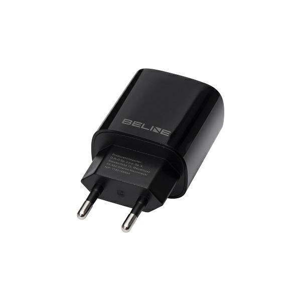 Beline Ład. Siec. 1X Usb-C + 1X Usb 30Wczarna /Black (Only Head) Pd 3.0 + Qc 3.0  Bln2Cb30 Gan