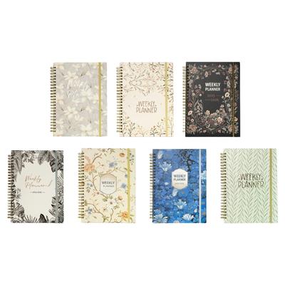 2026 Twin Coil Binding Weekly Planner with Elastic Band Closure and Pocket 52 Weeks Monthly Planner For Daily Planning