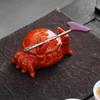 Crab China Ashtray Small Tea Pet Office Home Living Room with Cover Fly Ash Chinese Cute Decoration Red Crab Ashtray Decoration