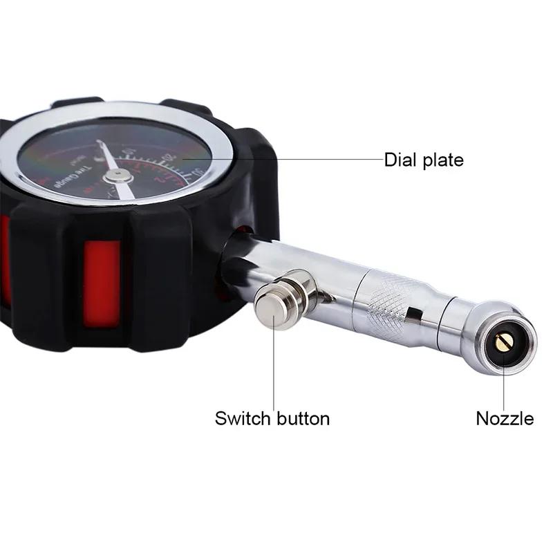 Car Tyre Pressure Gauge - Stainless Steel High-Precision Monitoring Tool for Tyre Inflation | Auto Accessories