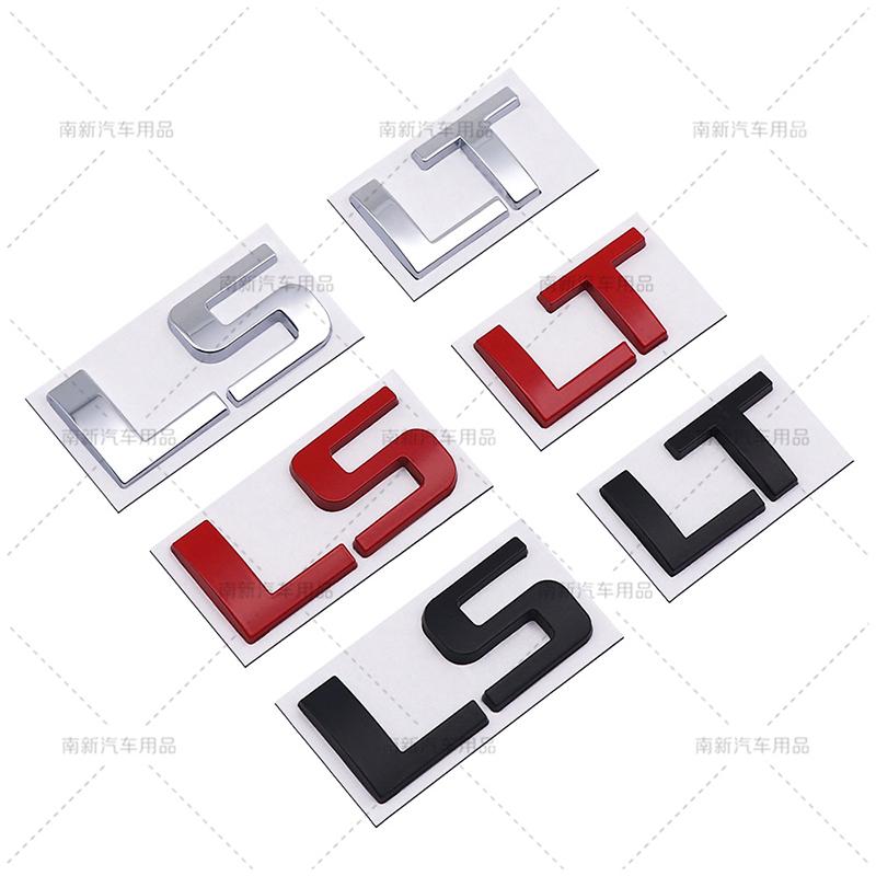 3D Metal LT LS Letterl Badge Logo Car Rear Trunk  Emblem Stickers Decal for Chevrolet Silverado Colorado Corvette C8 Car Styling