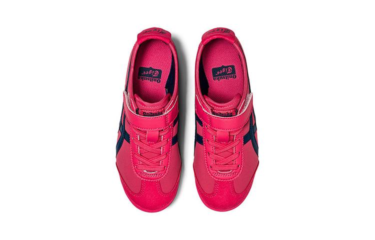 Onitsuka Tiger MEXICO 66 PS Slip Resistant Abrasion Resistant Low top Kids Lifestyle Shoes Plum Red 1184A141-700