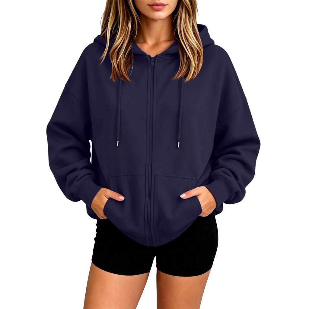 Women's Half Zip Pullover Hooded Sweatshirt for Fall Winter
