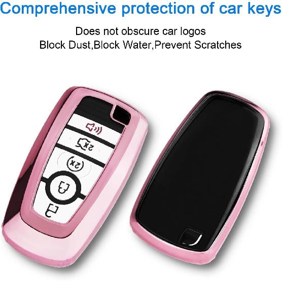 For Ford Key Fob Cover With Keychain,Key Fob Cover Case Shell For Ford Explorer Fusion Escape Edge Expedition F150 F250 F350 F450 F550 Maverick