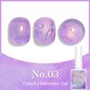 Smalto per Unghie Glitterato Rosa Iridescente Sirena con Strass e Gel Colla Proteica