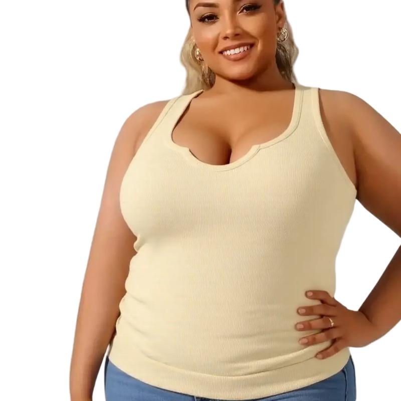 Plus-Size Sexy V-Neck Slim-Fit Tank Top - Confidence Boost in Multiple Colors 4XL покинуть белый