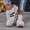 Summer casual shoes fashionable versatile travel running shoes breathable cloth lightweight lace-up women's shoes