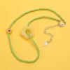 Flower Beaded Pendant Necklaces Small Chain Necklace Choker Pendant Necklaces