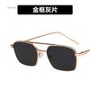 New Fashion Double Bridge Metal Frame Sun Glasses Driving Sunglasses Male Vintage Black Pilot Eyeglasses UV400 Female Gafas