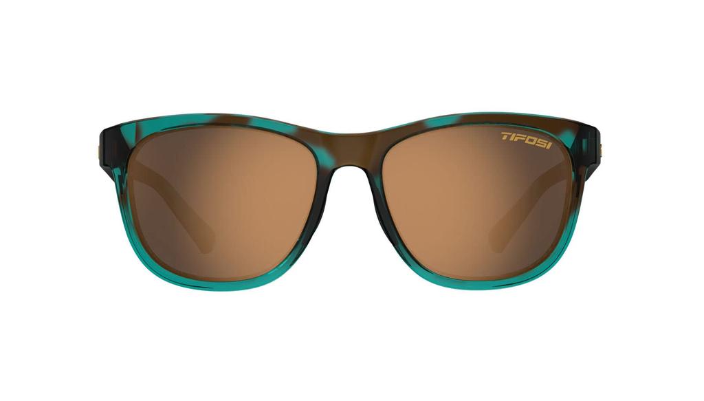 Tifosi Swank Twin Retro Casual Lens Brown 1500505450 Full-Frame (Blue Confetti, Polarized)