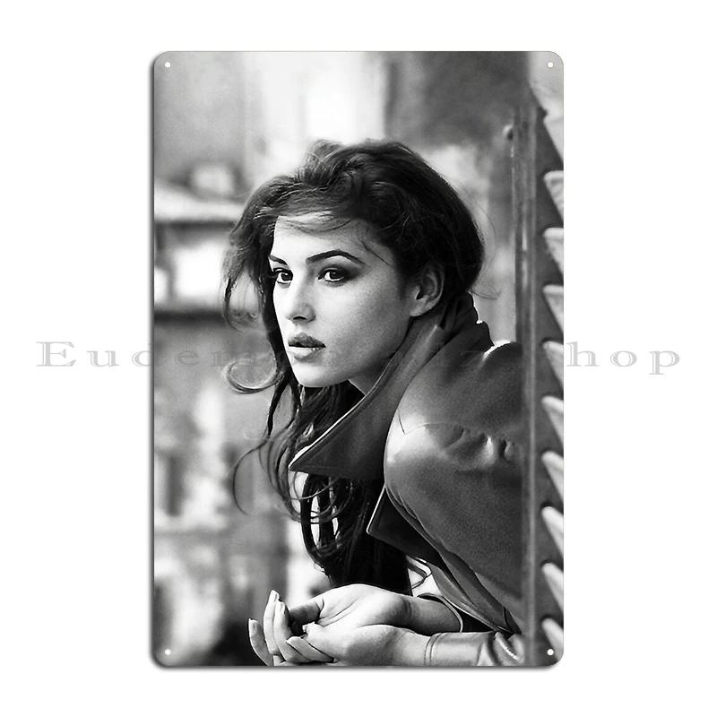 Picture of Monica Bellucci Metal Plaque create Designing Wall Decor Wall Plaque Pub Tin Sign Poster