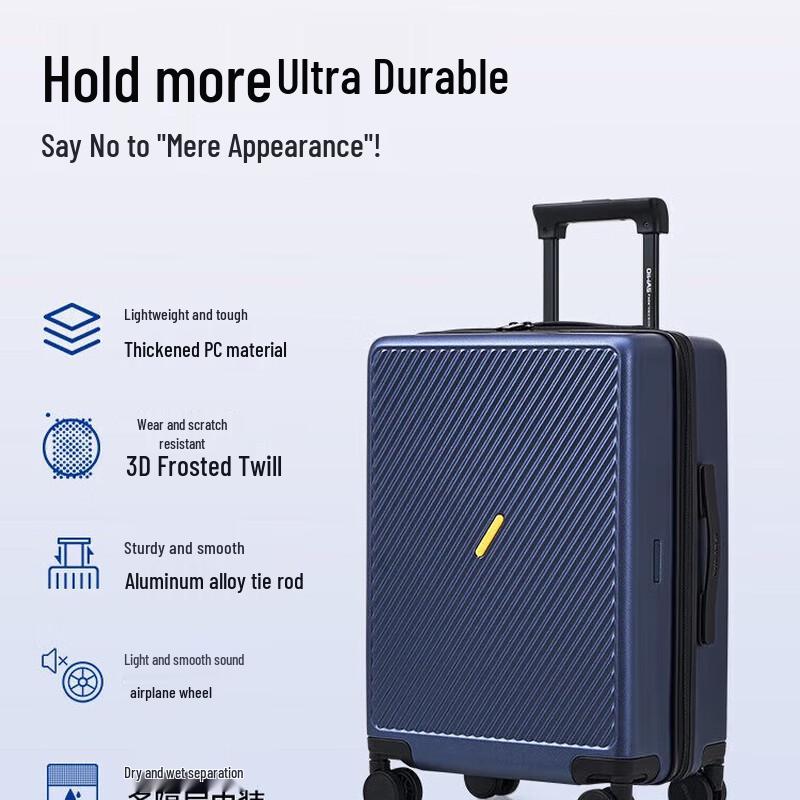 OIWAS OCX6708 Frosted Diagonal Hardside Luggage 24 inch