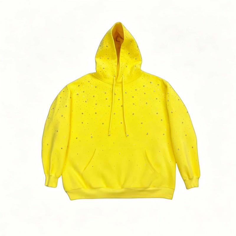 Studded Starry Sky Hooded Zip-Up Sweatshirt Unisex Streetwear Oversized Long Sleeve Pullover