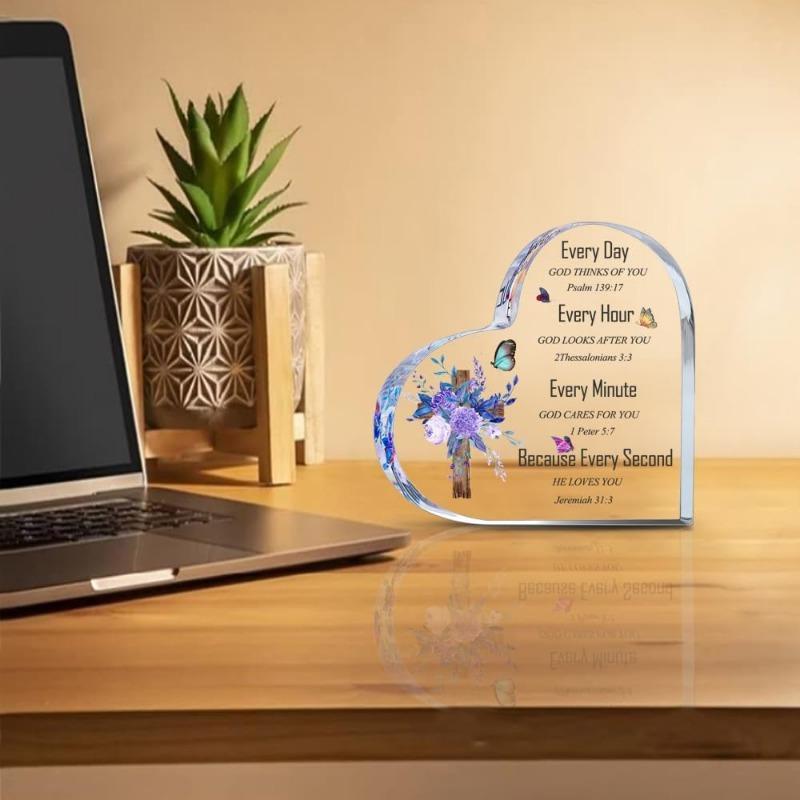 Christian Faith Acrylic Gift - Inspirational Bible Verse Centerpiece for All