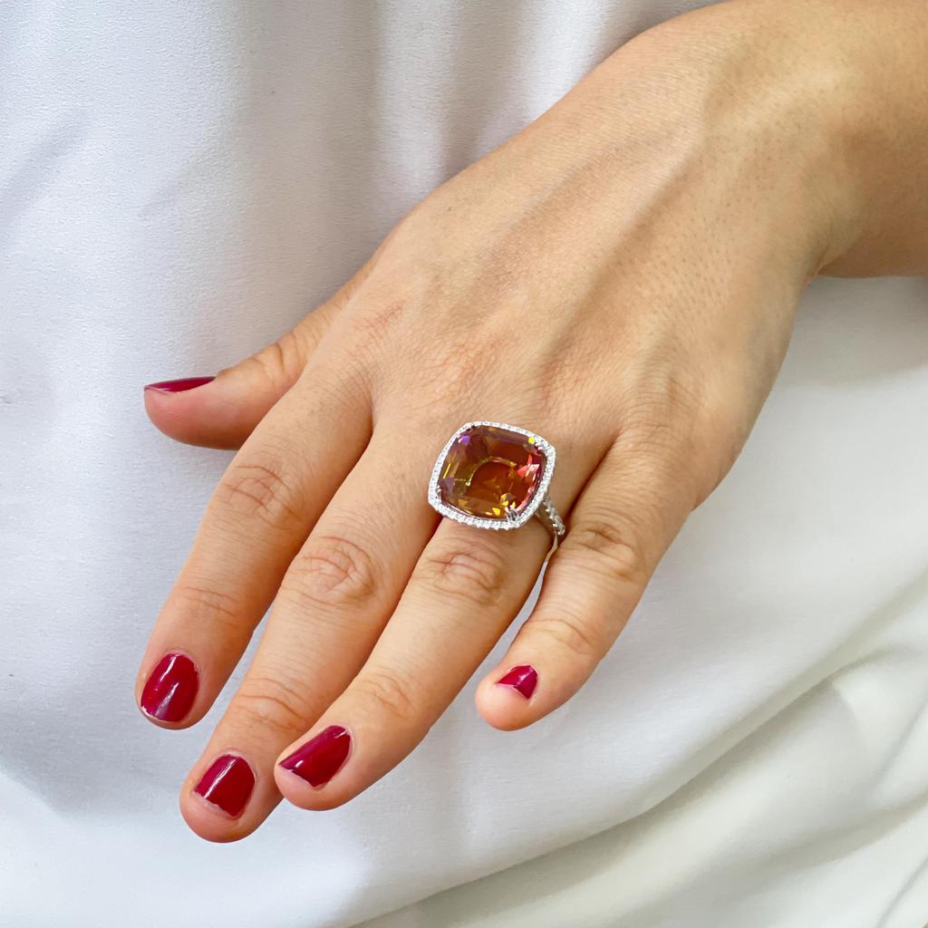 925K Zultanite Stone Changes Color During the Day, Sultanite Stone Silver Ring, Color Changing Stone Silver Ring