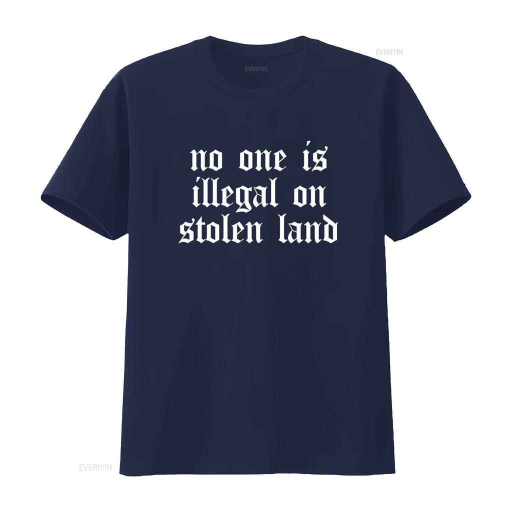 No One Is Illegal On Stolen Land Latina T Shirt BIPOC Lives Matter BLM Black Latinx Indigenous People  vintage Washed