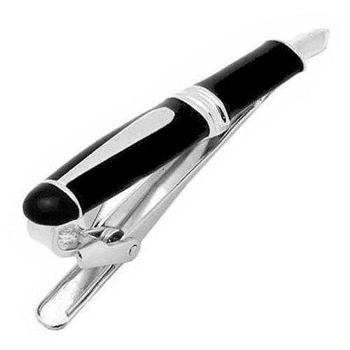 Swank Fountain Pen Necktie and Tie Clip Set NT01 Elegant Men's Silk Tie Brass Tie Bar Gift Set
