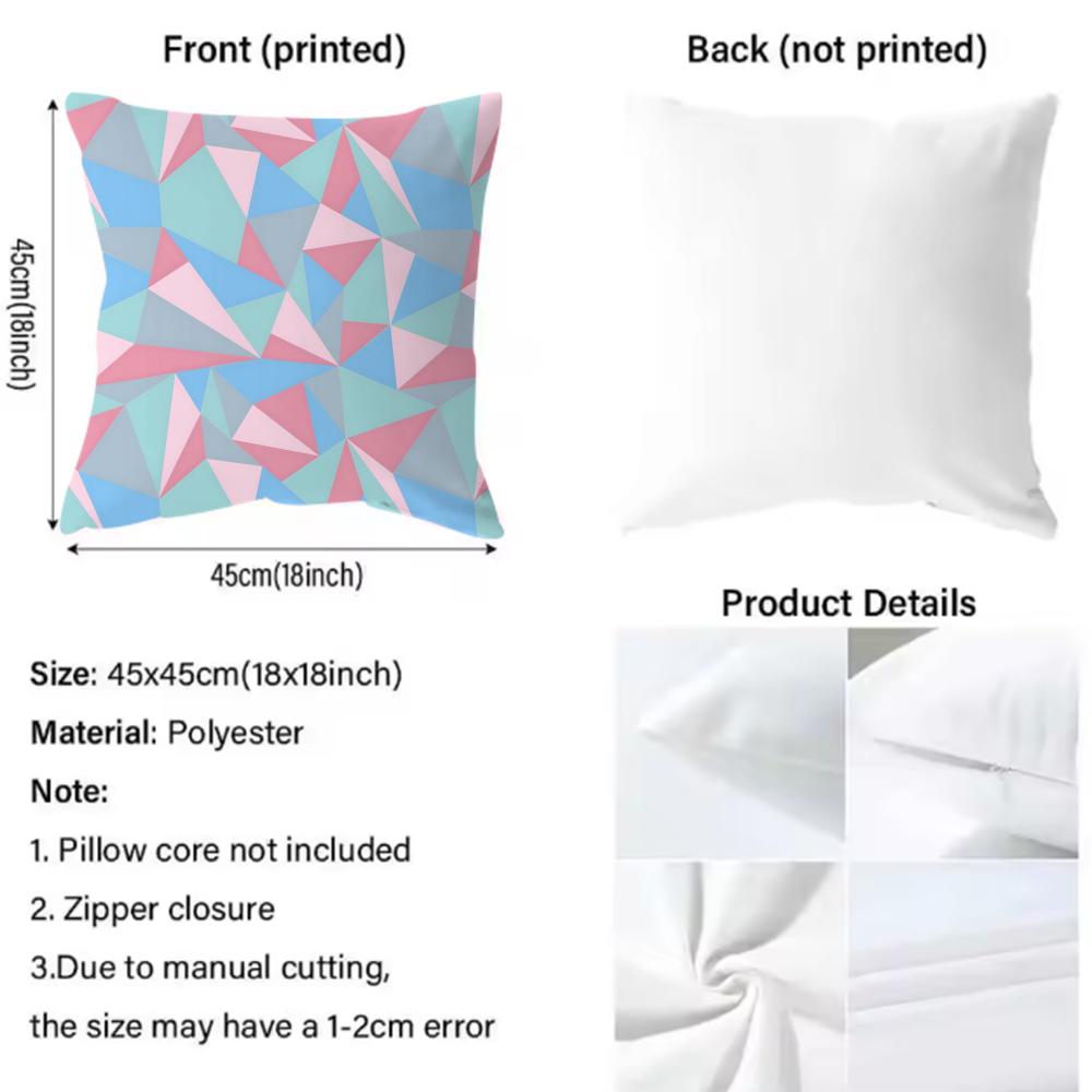 Unique Cracked Ice Pattern Style Cushion Cover Premium Comfort Reversible Pillow Cove In One Design For Any Room & Car Interior