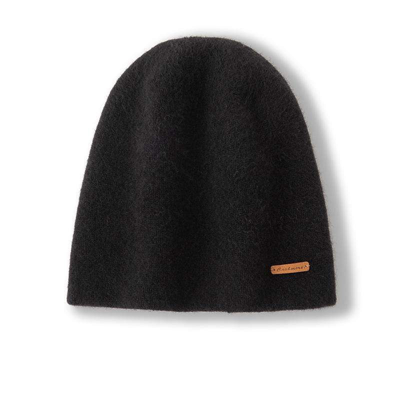 Damen 100% Reiner Kaschmir Beanie Mütze Slouchy Stil Doppellagig Gestrickt Winter Warm Weich Skullies Mütze Kaltes Wetter Accessoire