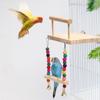 Resistant with Color Beads Bird Chew Toy Bird Swing Toy Parrot Perch Stand Parrot Climbing Rack