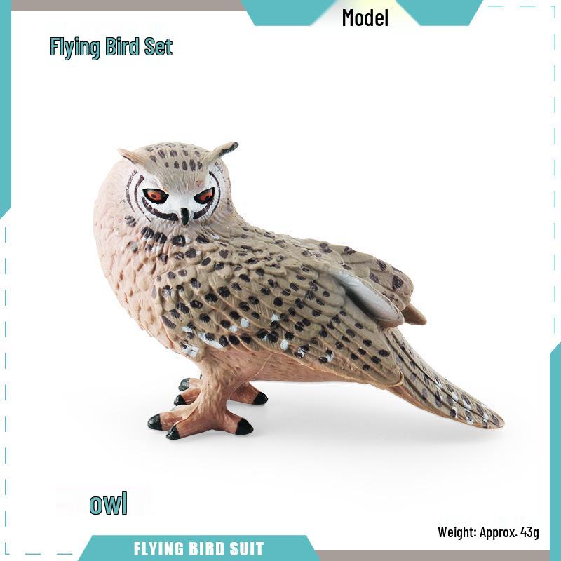 Wild Birds Science Education Model: Barn Owl, Eagle, Vulture, Owl Figurines for Children