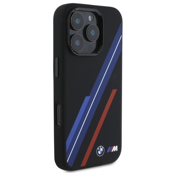 Bmw Bmhmp16X23Sspk Iphone 16 Pro Max     6.9 Czarny/Black Hardcase Silicone Random Lines Magsafe