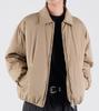 Button Seoul [Duck Down 80/20] Minimal Duck Down Zip-Up Blouson Jacket (Brown)