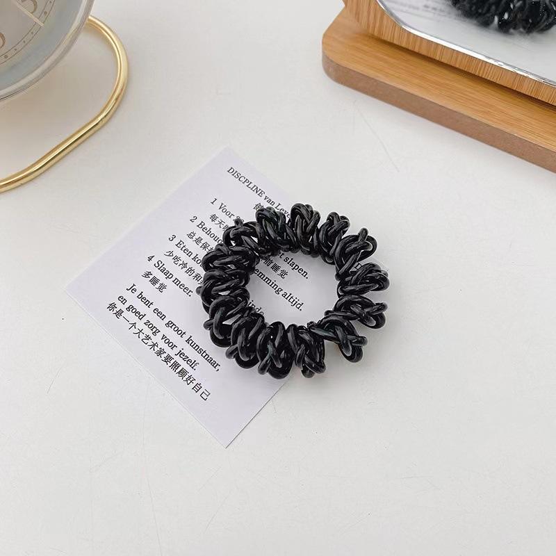 

5 шт./лот Новая мода Женская красота Phoe Эластичные резинки для волос Повседневные спиральные резинки для волос для девушки Разноцветные резиновые резинки-телефонные шнуры Скранчи 5PCS