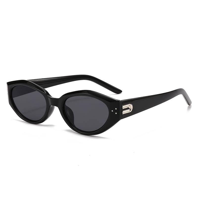 Retro Cat Eye Sunglasses For Women High End Sunscreen Rice Nail Irregular Small Frame MN5538